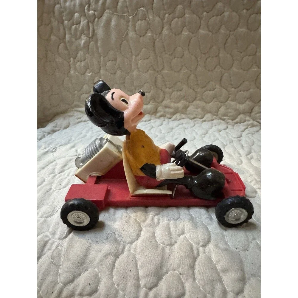 Vintage Marx Disney Mickey Mouse Go Kart Friction Car Hong Kong 1960s 70s